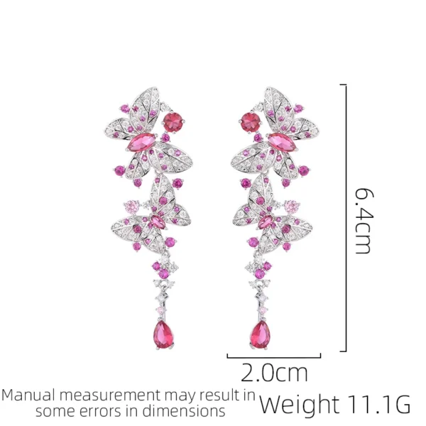 SUYU European And American Fashion Trend Earrings Atmospheric Water Drop Earrings Creative Design Dancing Butterfly Earrings - Image 4