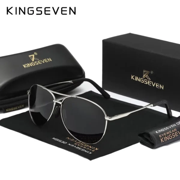 KINGSEVEN Men Polarized Sunglasses High Quality UV400 Eyewear Sunscreen Glasses Fishing Driving Sun Glasses - Image 3