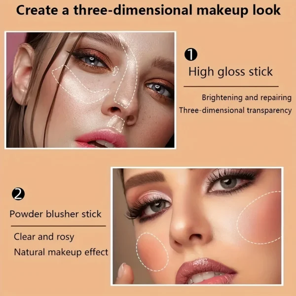 6-color blush palette, natural-toned eye shadow palette, and matte blush palette. Light and breathable, suitable for cheek and e - Image 2