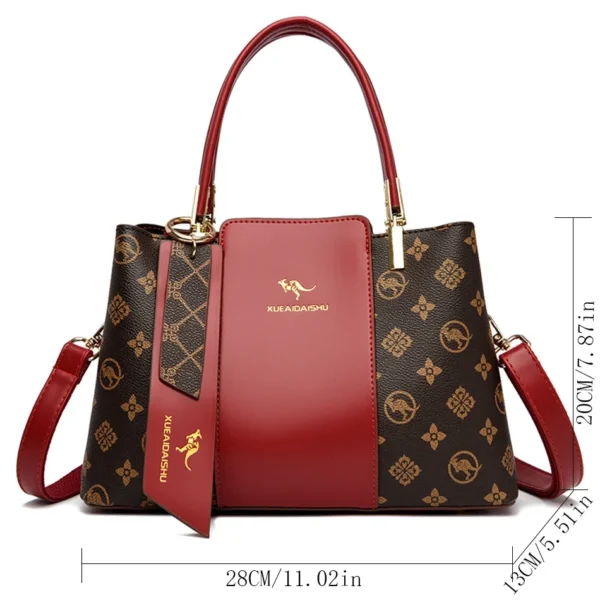 Luxury Handbag Fashion Print Large Capacity Soft Leather Women Shoulder Crossbody Bag Leisure Designer Ladies Purses and Handbag - Image 4