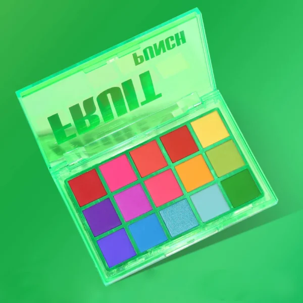 15 Colors Eyeshadow Palette Set Colorful Neon Rainbow Makeup Eyeshadow Palette Vibrant Shimmer Matte Pigmented Blendable Make Up - Image 5