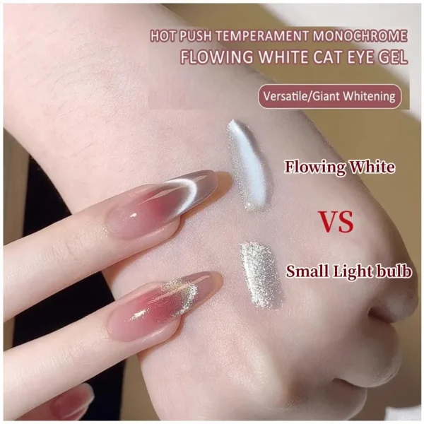 16ml New Upgraded Nail Gel Polish Flow Light White Cat Eye Mirror Glas Bead Ultra Fine Magnetic Powder Christmas Nail Art Design - Image 2
