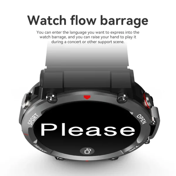 Smart Watch Men 2025 New Bluetooth Call for Android IOS Fitness Tracker Motion IP67 Waterproof Miltary SmartWatch HW28 MAX NFC - Image 6