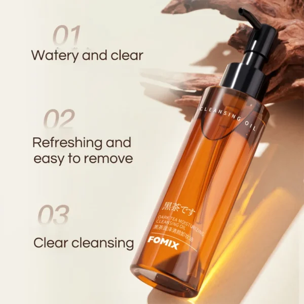 FOMIX Black Tea Moisturizing Cleansing Oil Moisturizing Dry Skin Without Drying Deep Cleansing Facial Makeup Remover - Image 2