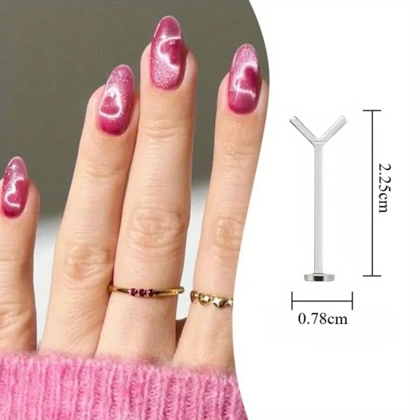 Cat Eye Nail Magnet Set Nail Art Cat Eye 3D Heart Shaped Magnet for Creating Heart Shapes on Nails Nail Art Accessories Tools - Image 4