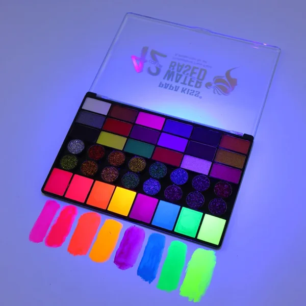42 Colors Water Soluble Face Body Painting Set UV Neon Glitter Face Paint Art Halloween Christmas Party Body Paint Makeup Kit - Image 3