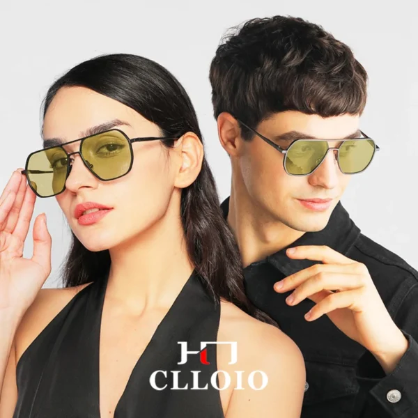 CLLOIO Anti-glare Day Night Vision Glasses Men Women Polarized Driving Sun Glasses Square Aluminum Photochromic Sunglasses UV400 - Image 2