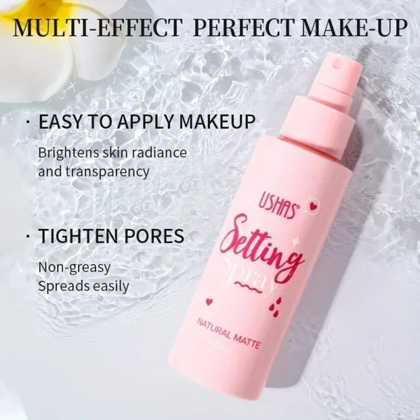 USHAS108ML Setting Spray Waterproof Sweatproof Long-Lasting Moisturizing Oil-Control & Hydrating Makeup Fixer - Image 5