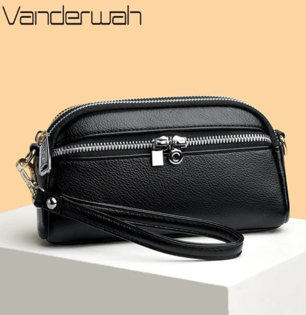 Two-layer Shoulder Mobile Phone Bags for Women Mom 2025 Purses Mother's Crossbody Small Clutch Coin Bag Sac A Main