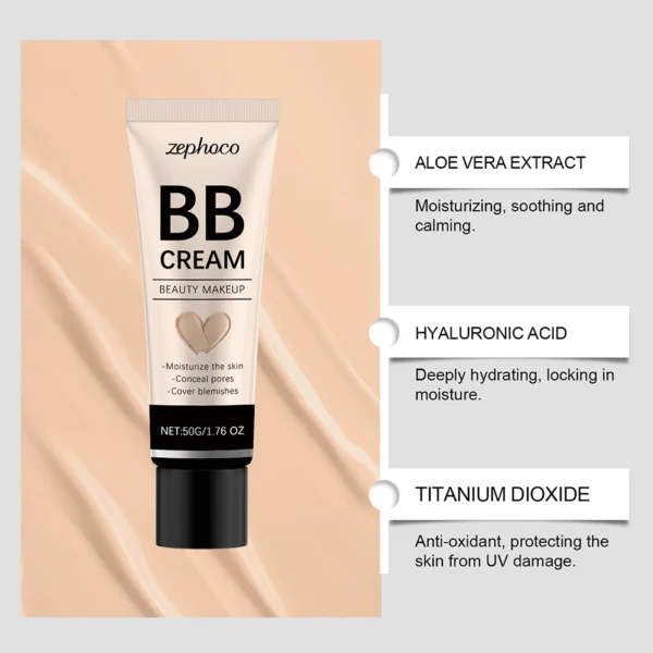 BB Cream Cosmetic Brighten Even Skin Beauty Makeup Intenses Hydration Tinted Moisturizer Primer Concealer For All Skin Types - Image 6