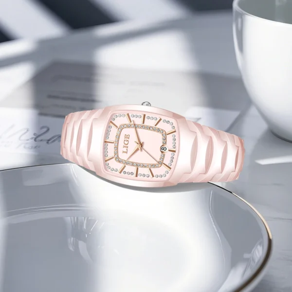 LIGE New Luxury Elegant Watch For Woman Waterproof Stainless Steel Quartz Women's Watches Simple High Quality Ladies Wristwatch - Image 2