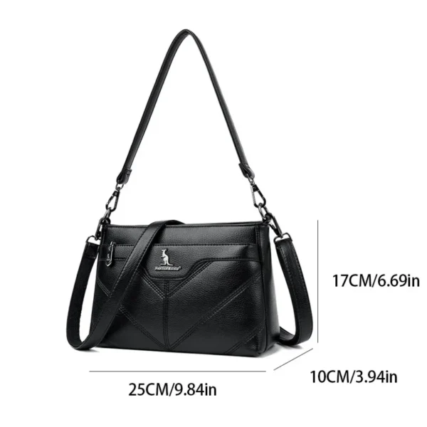 Classical Shoulder Bags For Women Solid Color Purse Ladies Quality Leather Crossbody Bag Messenger Casual Commuting Sac A Main - Image 4