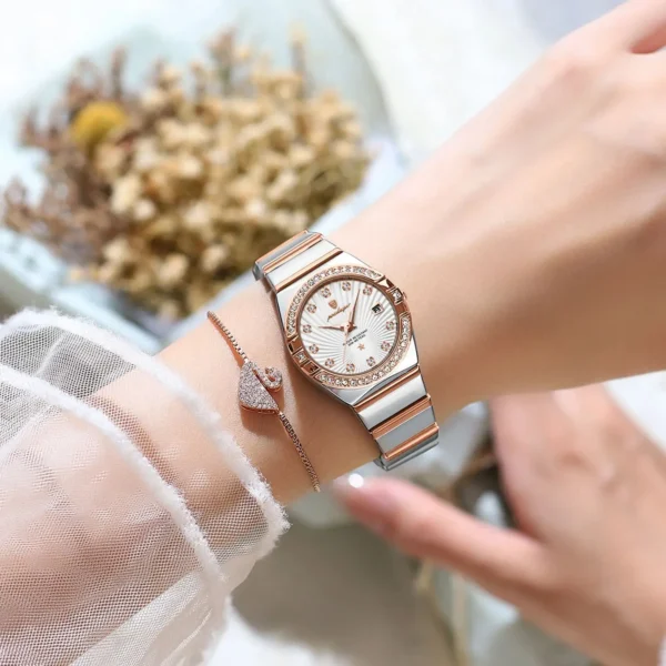 POEDAGAR Luxury Woman Wristwatch Waterproof Luminous Date Stainless Steel Watch For Ladies High Quality Quartz Women Watches+box - Image 6