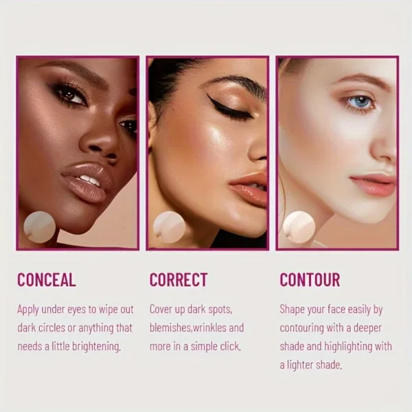 New Sponge Head Concealer for Dark Circles Freckles Ae Pigmentation and Blemishes Long Lasting Moisturizing Liquid Foundation - Image 4