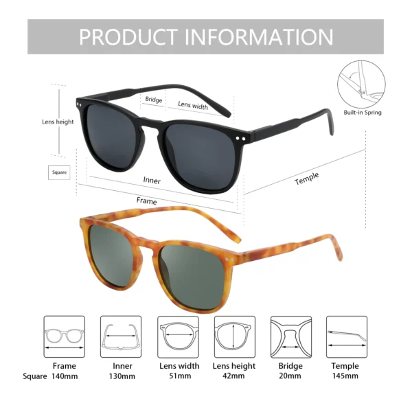 ZENOTTIC Retro Small Round Polarized Sunglasses Men Women Lightweight Vintage UV400 Polarized Lenses Fashion Shades - Image 3