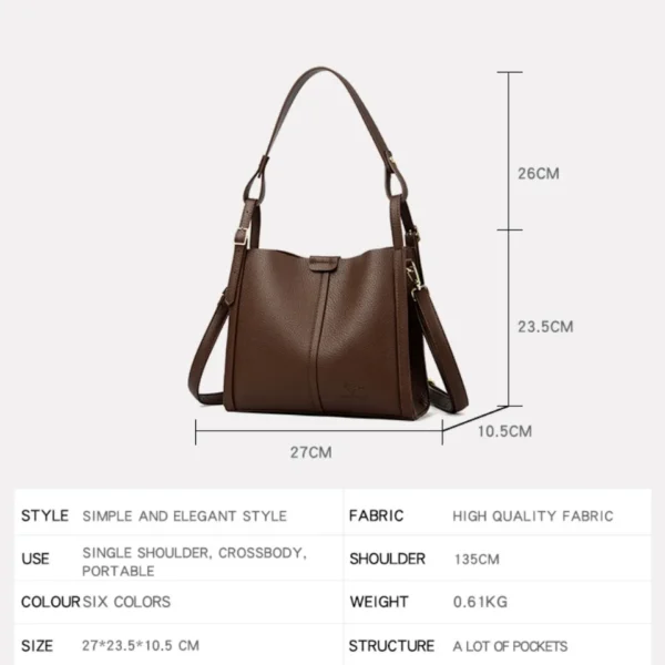Hand Top-Handle Bags for Women 2025 High Quality Pu Leather Purse Ladies Shoulder Crossbody Bag Medium Casual Tote KAIDIFEINIROO - Image 5