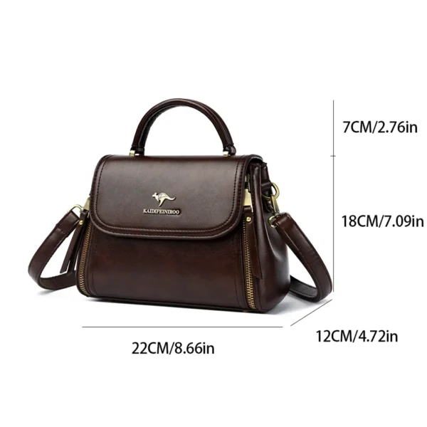 Women's Soft Leather Top-Handle Bags Luxury Design Shoulder Messenger Bags High Quality Handbags and Purses Commuting Sac a Main - Image 4