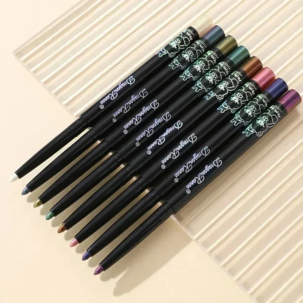 Glitter Aurora Eyeliner Pen Multi Chrome Eye Liner Lasting Shiny Metallic Eyeshadow Lying Silkworm Green Purple Makeup Pigment - Image 6