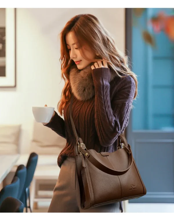 Hand Top-Handle Bags for Women 2025 High Quality Pu Leather Purse Ladies Shoulder Crossbody Bag Medium Casual Tote KAIDIFEINIROO - Image 4