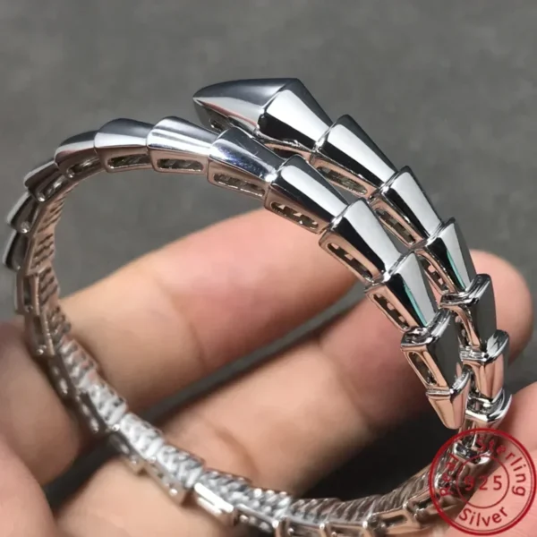 High Quality Luxury Serpenti Viper Collection 18K S925 Silver Snake Bracelet - Valentine'S Day Christmas Gift - Image 2