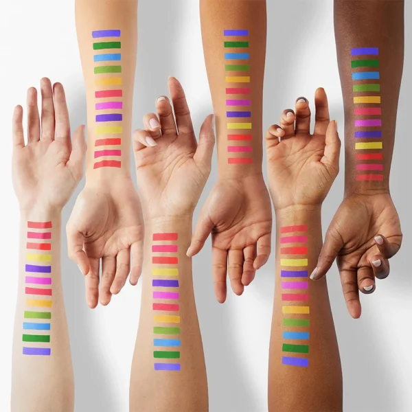 15 Colors Eyeshadow Palette Set Colorful Neon Rainbow Makeup Eyeshadow Palette Vibrant Shimmer Matte Pigmented Blendable Make Up - Image 4