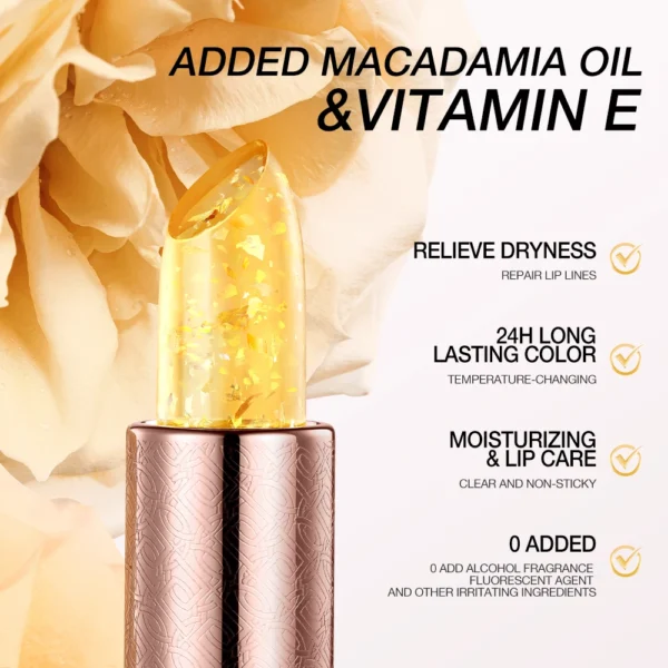 O.TWO.O Color Changing Lipstick 3-in-1 Lip Blam Transferproof Long Lasting Non-Sticky Moisturizing Glossy Shine Lip Gloss Makeup - Image 3
