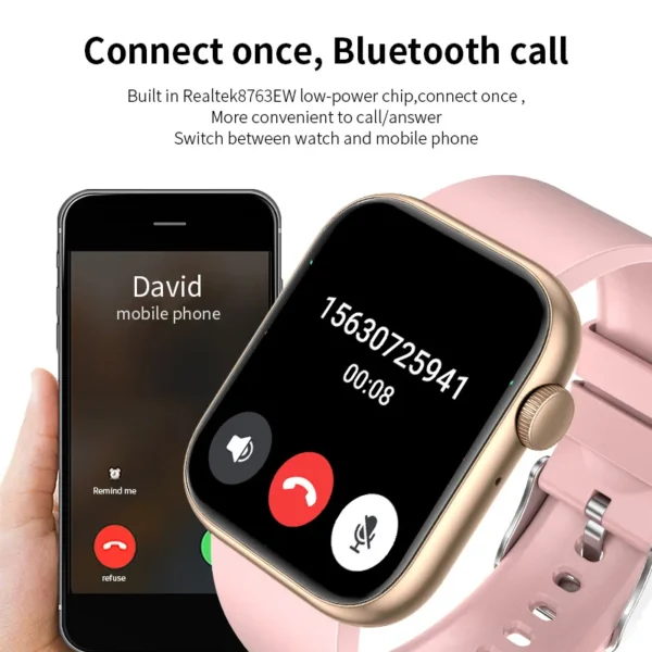 LIGE Smart Watch For Women Full Touch Screen Bluetooth Call Waterproof Watches Sport Fitness Tracker Smartwatch Lady Reloj Mujer - Image 3