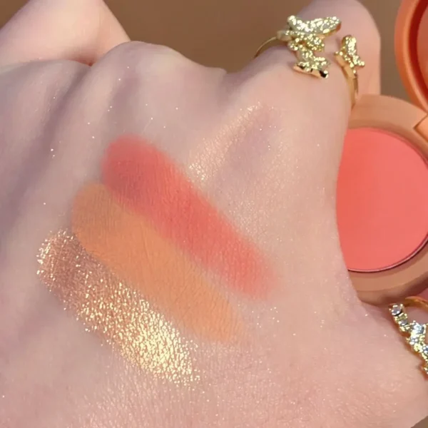 3in1 Blush Palette Pressed Highlighter Palette LongLasting Waterproof Matte Highlighter Shimmer Blush Makeup - Image 5