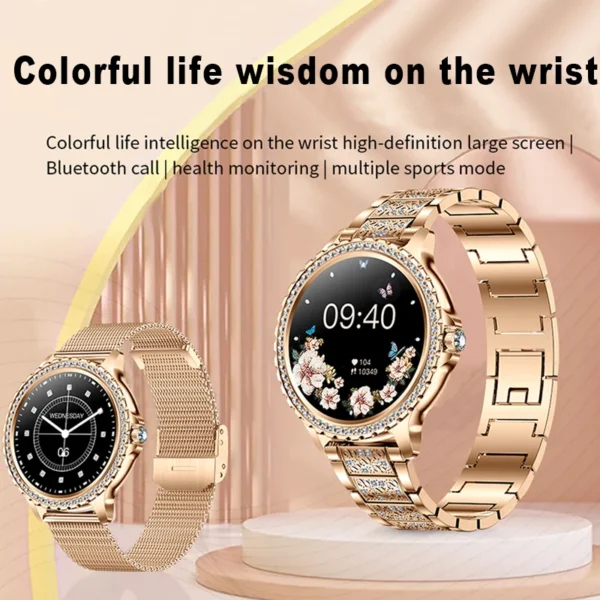 2024New Fashion Women Smart Watch 360*360 HD Screen Sports Bracelet Custom Dial Heart Rate Voice Call Smartwatch For Android IOS - Image 3
