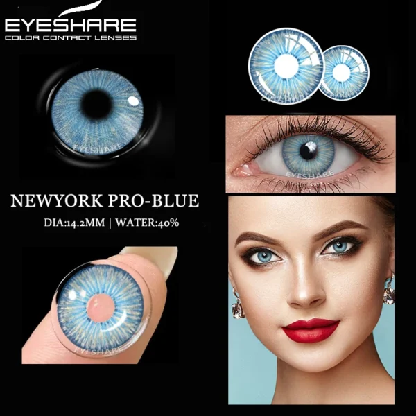 EYESHARE Colored Contact Lenses For Eyes Cosplay Color Lenses Blue Halloween Lenses Contact Lens Beauty Pupils Eye Makeup - Image 2