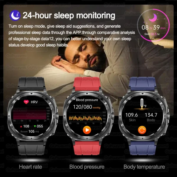 2025 New For Samsung Galaxy Watch 7 Blood Lipids Uric Acid Smart Watch Men Body Analysis ECG+PPG Bluetooth Call NFC Smartwatches - Image 4