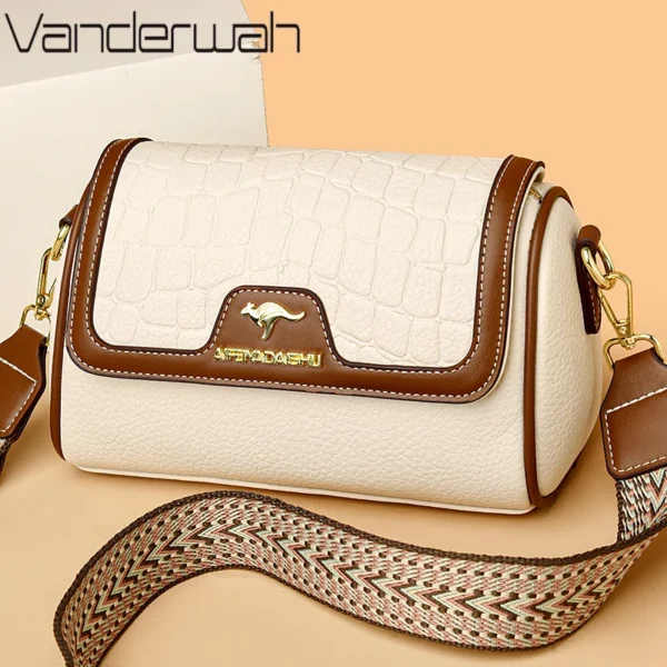 Stone Pu Leather Shoulder Hand Bag for Women Mom Purse Fashion Mother's Crossbody Bag Underarm Bag Small Square Satchel Handbag