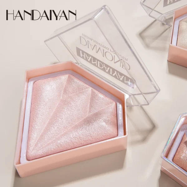 Diamond Highlighter Powder | Contour & Shimmer Glow for Face | Brightening Nose Shadow & Highlight for Defined Features - Image 6