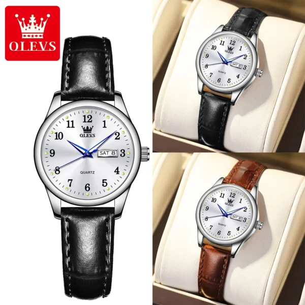 OLEVS Luxury Quartz Watch for Women Elegant Stainless Steel Women's Watches Gifts Waterproof Fashion Trend Simple Ladies Watch - Image 5