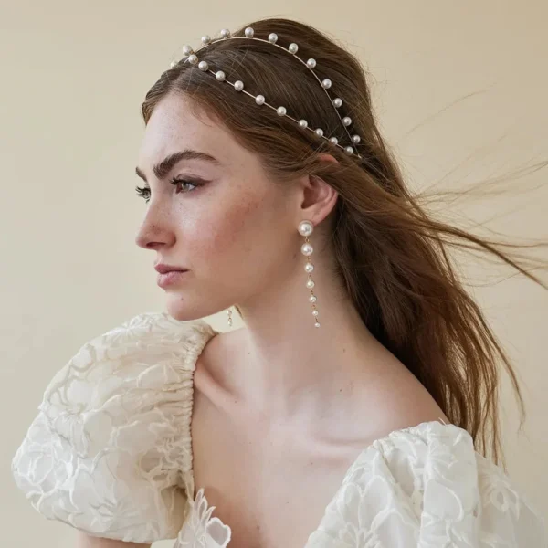 Pearl Headband For Women Girl Elegant Wedding Hair Accessories Bridal Hairband Tiaras Crowns Birthday Party Prom Bride Headpiece - Image 3