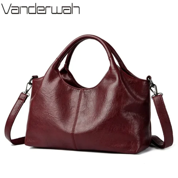 Middle-aged Mother's Bag 2025 Shoulder Crossbody Bag Ladies Small Tote Hand Messenger Bag Sac Soft PU Leather Handbag Purses