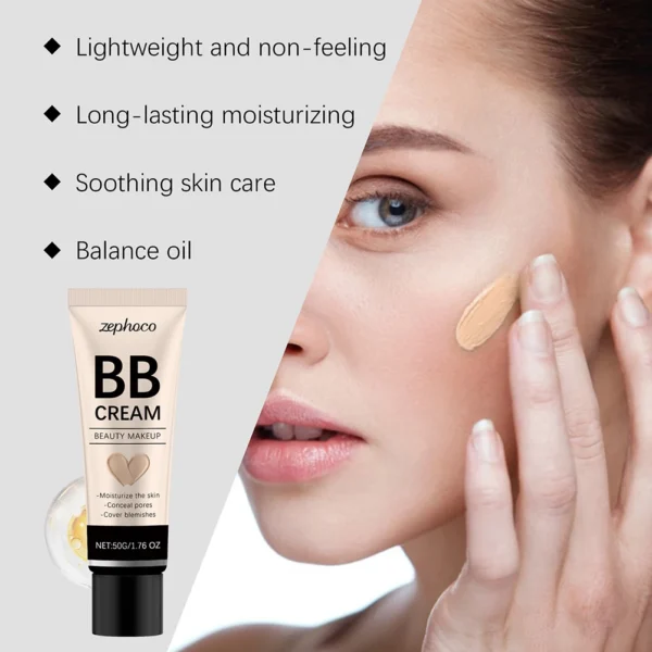 BB Cream Cosmetic Brighten Even Skin Beauty Makeup Intenses Hydration Tinted Moisturizer Primer Concealer For All Skin Types - Image 2