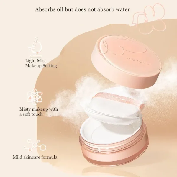 Judydoll Matte Setting Loose Powder Oil Control Long Lasting Hold Makeup Light Mist Transparent Face Finishing Powder - Image 3