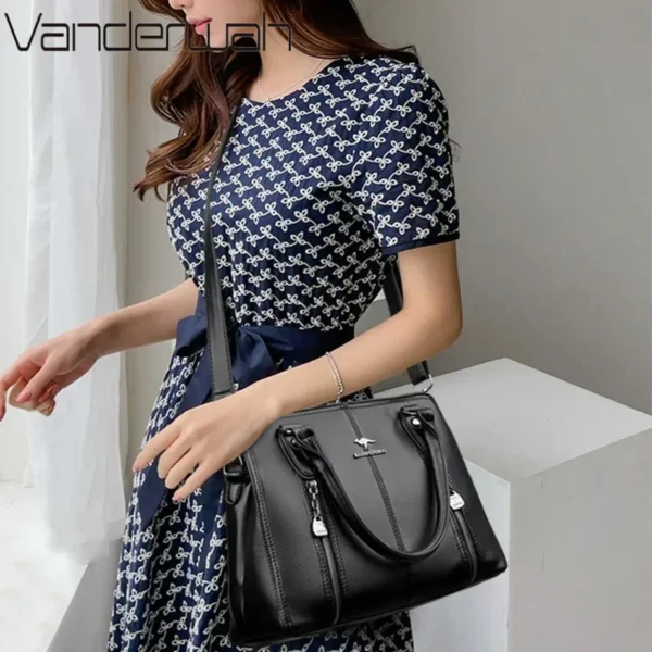 Genuine Brand Luxury Handbags Women Bag Designer Casual Tote Bag High Quality Leather Shoulder Crossbody Bags for Women 2024 New - Image 3