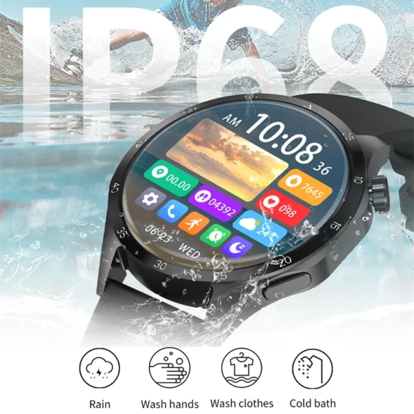 2025 New NFC GPS Sport Smart Watch for Men 1.52 "AMOLED Screen Heart Rate Monitor Bluetooth Call IP68 Waterproof GT4 Smartwatch - Image 6