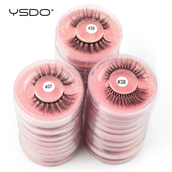 YSDO 10/20 Pairs fluffy mink eyelashes wholesale natural long 3d false mink lashes hand made fake eyelashes makeup faux cilios - Image 5