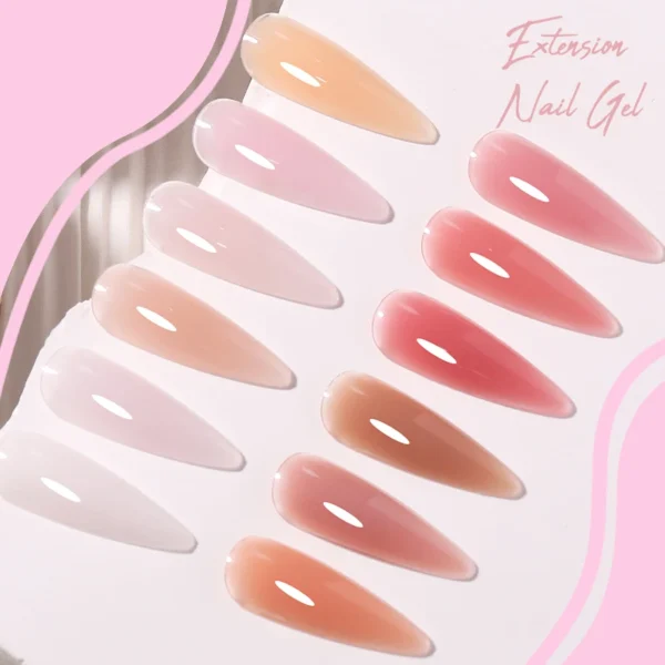 UR SUGAR 150g Building Nail Gel 18 Colors Nail Extension Gel Kit Nude Pink Clear Hard Constructed Gel Nail Strengthener Manicure - Image 6