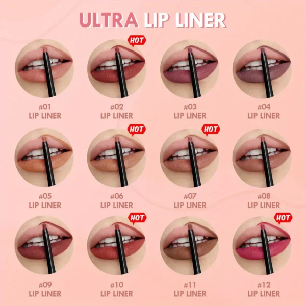 Nude Matte Lip Liner Pencil Lipstick Tint Makeup Waterproof Lasting Non-stick Lipstick Lip Liner Cosmetic - Image 6
