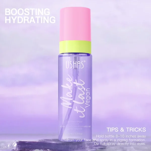 USHAS 80ml Setting Spray Waterproof, Moisturizing Oil-Control & Hydrating Long-Lasting Makeup Fixer - Image 4