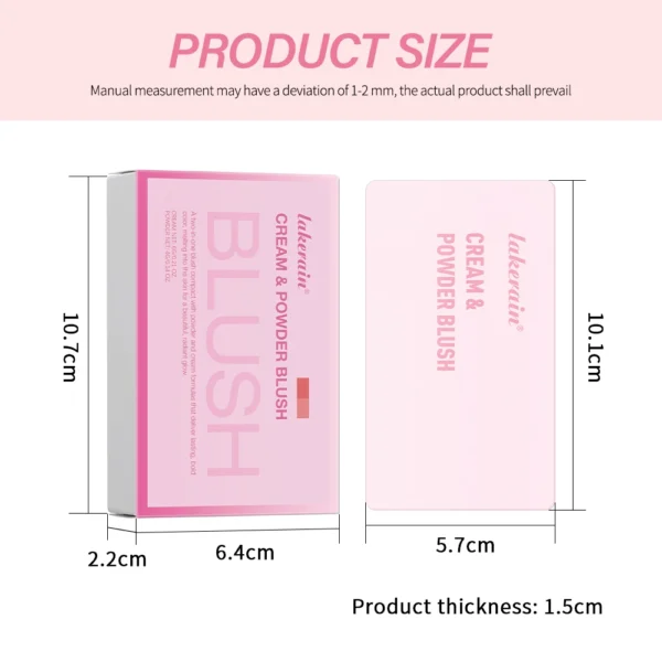 Blush Juvia's Cream Powder Matte Blush Makeup Rose Pan Long-lasting Wearing High Pigment Natural Matte Blush Duo Cosmtics - Image 4