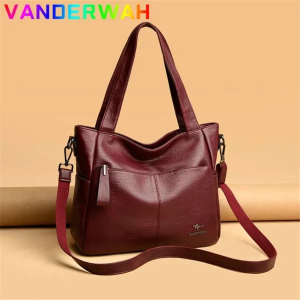 Genuine Brand Soft Leather Top-handle Bags Female Handbags Women Shoulder Crossbody Totes Messanger Bag Large Capacity Big Sac - Image 3