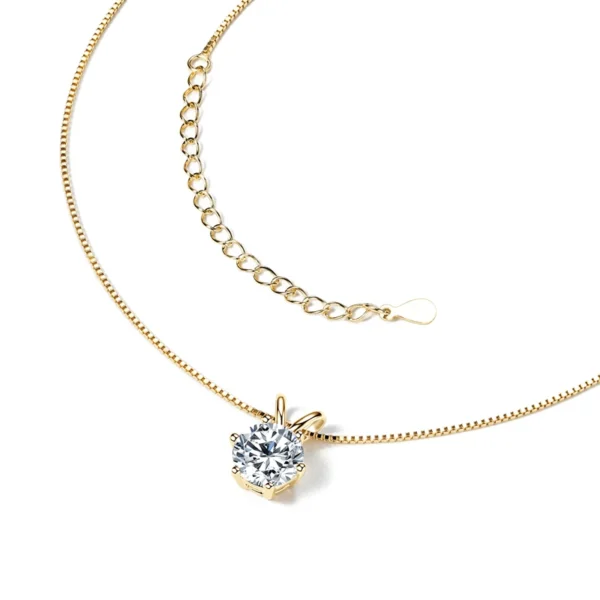 Classic 0.5CT-5CT D Moissanite Pendant Necklace Adjustable Chain 925 Silver for Women GRA Certificate 2CT 3CT 4CT Lab Diamond - Image 3