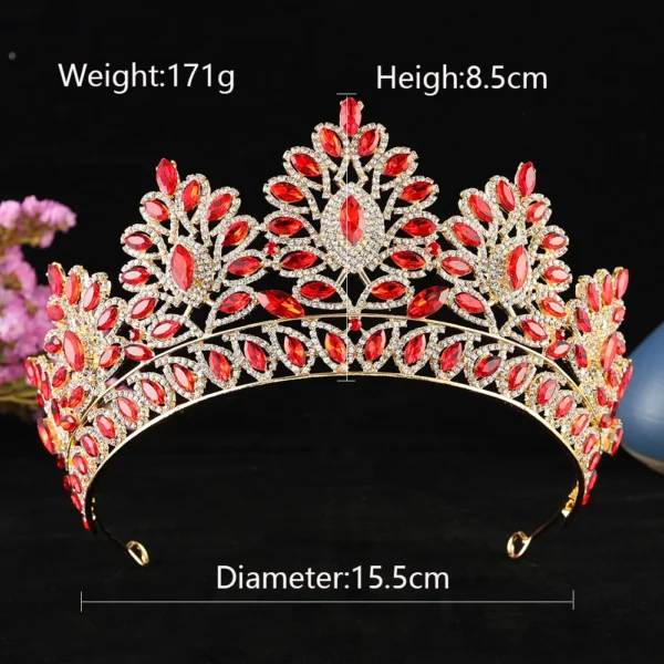 Luxury Crystal Gem Bridal Crown Ornaments Fashionable Noble Banquet Wedding Jewelry Women's hair Accessories - Image 6
