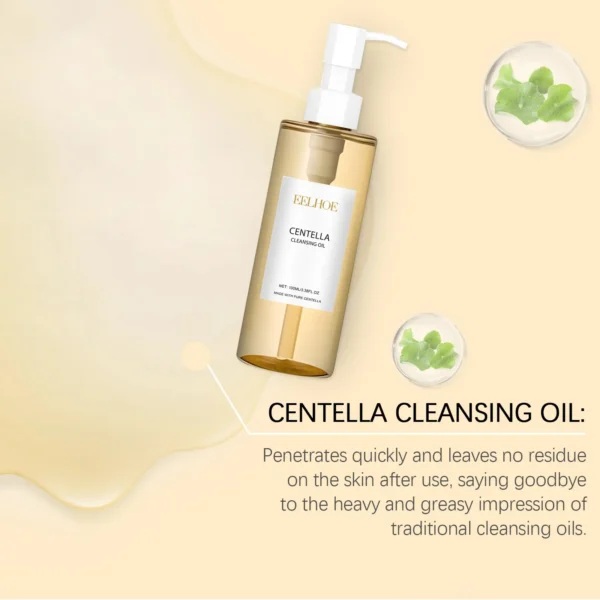 Centella Cleansing Oil Gentle Facial Makeup Remover Vitamin E Moisturizing Face Refresher Cleaning Oil Cleaning Nose Pores - Image 4