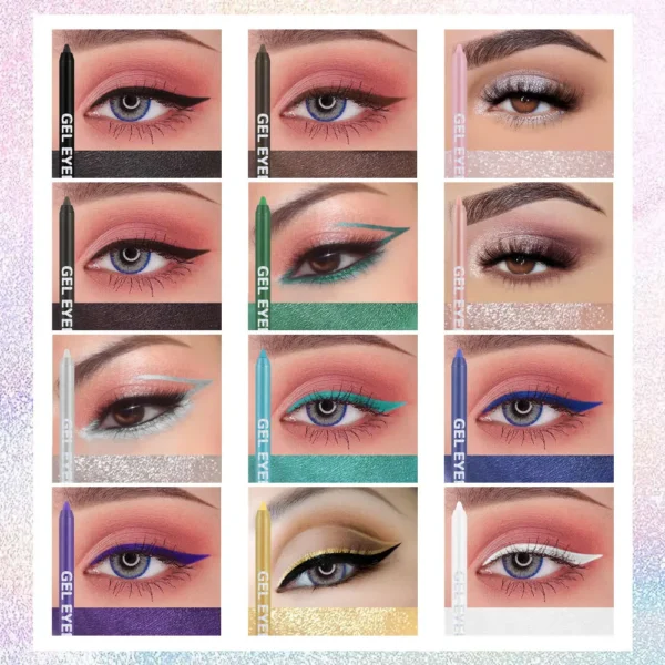 12 Colors Long-lasting Eye Liner Pencil Waterproof Pigment Eyeliner Pen Women Cosmetics Gel Eye Shadow Pencil Makeup Tools - Image 3